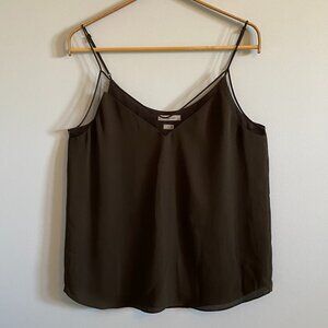 Babaton Flowy V-Neck Camisole with Mesh Neckline Detail